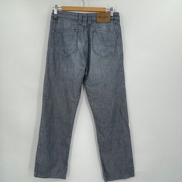 Robert Graham Blue Mid Rise Denim Straight Leg Jeans Size 30 - Picture 5 of 8